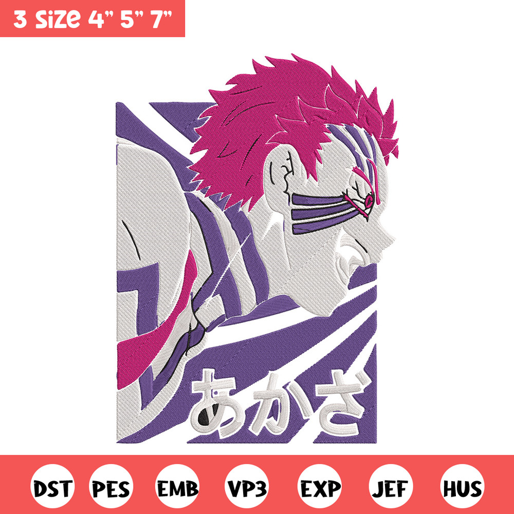 Akaza poster Embroidery Design, Demon slayer Embroidery, Embroidery File, Anime Embroidery, Digital download..jpg