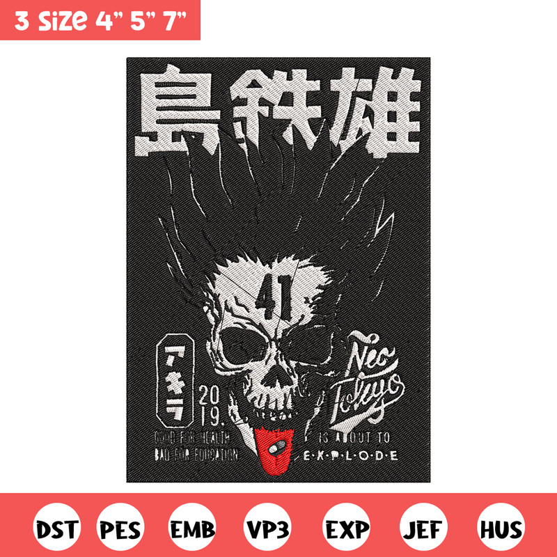 Akira 41 Poster Embroidery Design, Akira Embroidery, Embroidery File,Anime Embroidery, Anime shirt, Digital download..jpg