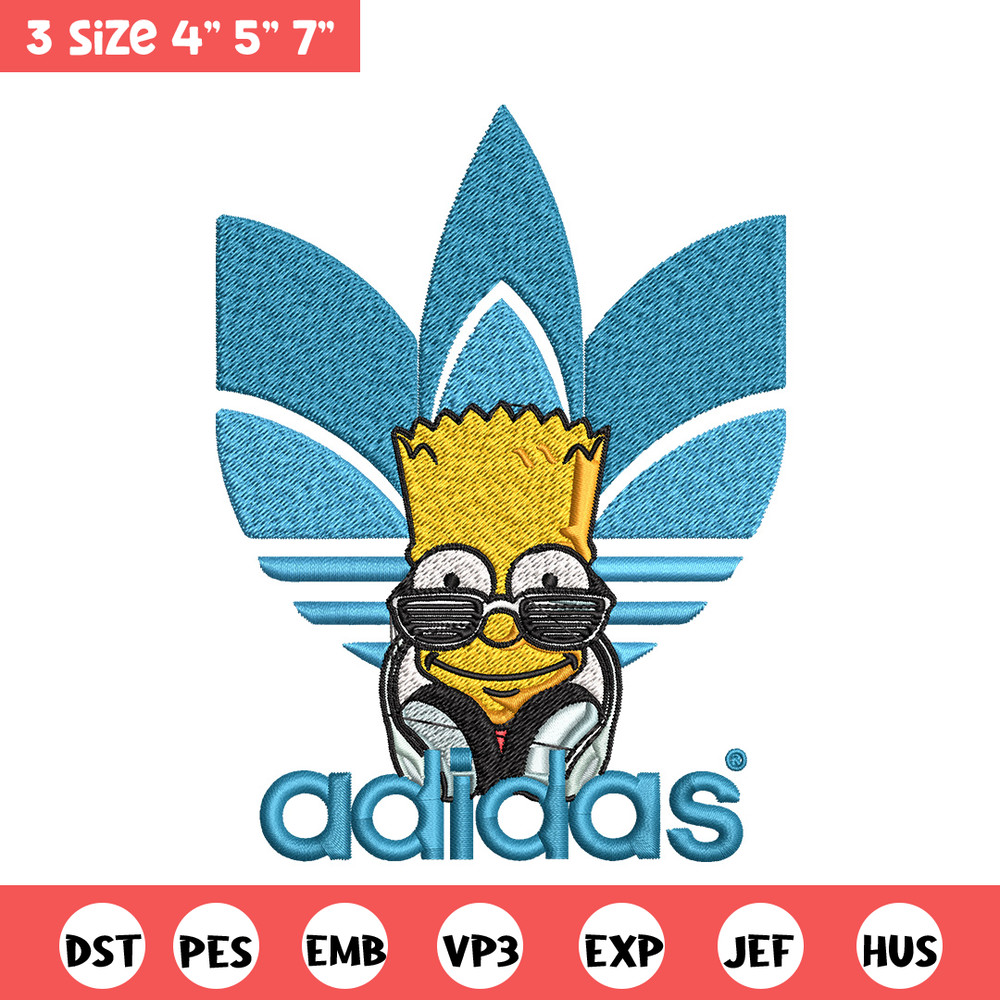 Bart simpson adidas Embroidery Design,Adidas Embroidery, Brand Embroidery, Embroidery File, Logo shirt, Digital download.jpg