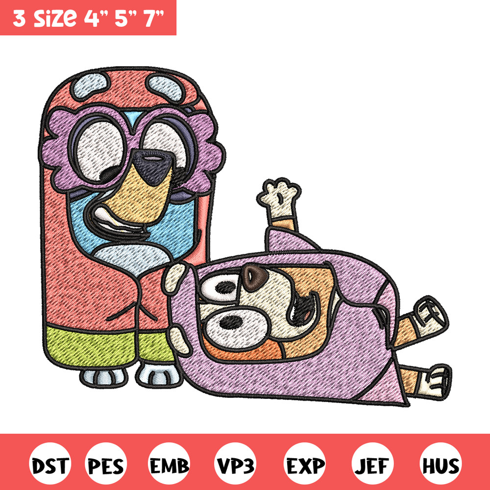 Bluey bingo Embroidery design, Bluey bingo Embroidery, Embroidery File, cartoon design, cartoon shirt, Digital download.jpg