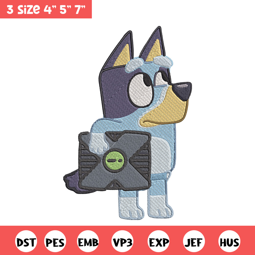 Bluey cartoon Embroidery, Bluey Embroidery, Embroidery File, cartoon design, cartoon shirt, Digital download..jpg