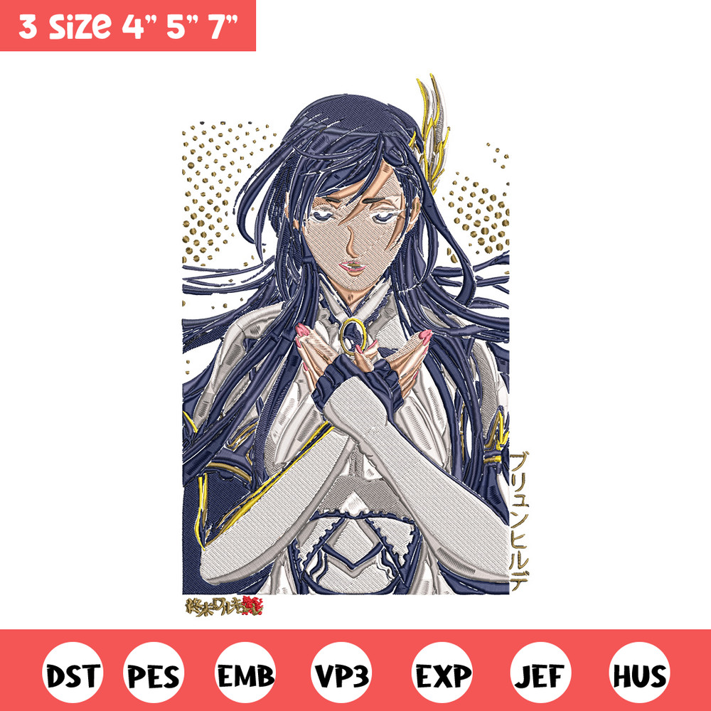 Brunhilde poster Embroidery Design, Ragnarok Embroidery, Embroidery File, Anime Embroidery, Anime shirt,Digital download.jpg