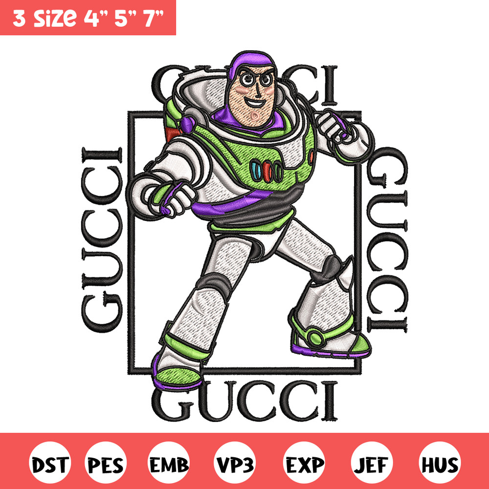 Buzz lightyear Gucci Embroidery design, Buzz lightyear Embroidery, cartoon design, Embroidery File, Digital download..jpg