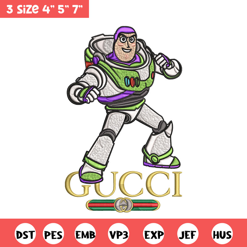 Buzz lightyear Gucci Embroidery design, Buzz lightyear Embroidery, cartoon design, Embroidery File, Instant download..jpg