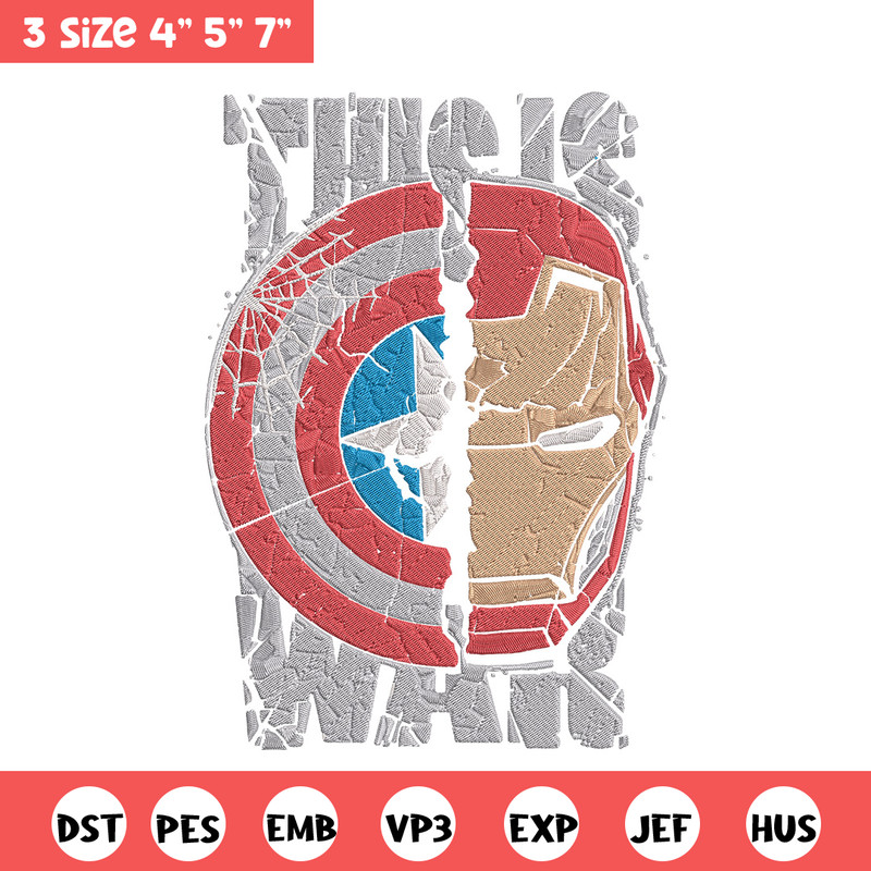 Captain x iron man Embroidery Design, Marvel Embroidery, Embroidery File, Anime Embroidery, Anime shirt,Digital download.jpg