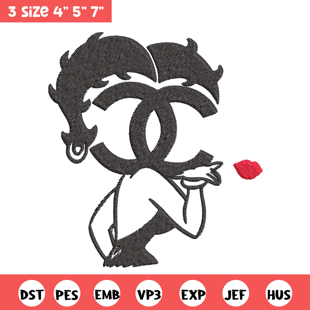 Cartoon girl gucci Embroidery Design, Gucci Embroidery, Brand Embroidery, Embroidery File, Logo shirt, Digital download.jpg