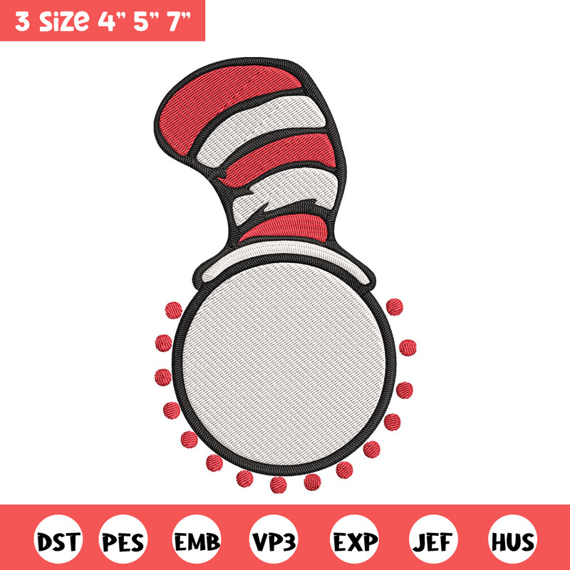 Cat In The Hat Embroidery Design, Cat In The Hat Embroidery, Embroidery File, logo shirt, Digital download..jpg