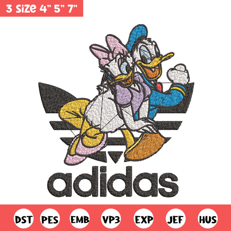 Daisy x duck adidas Embroidery Design, Adidas Embroidery, Brand Embroidery, Embroidery File,Logo shirt,Digital download.jpg