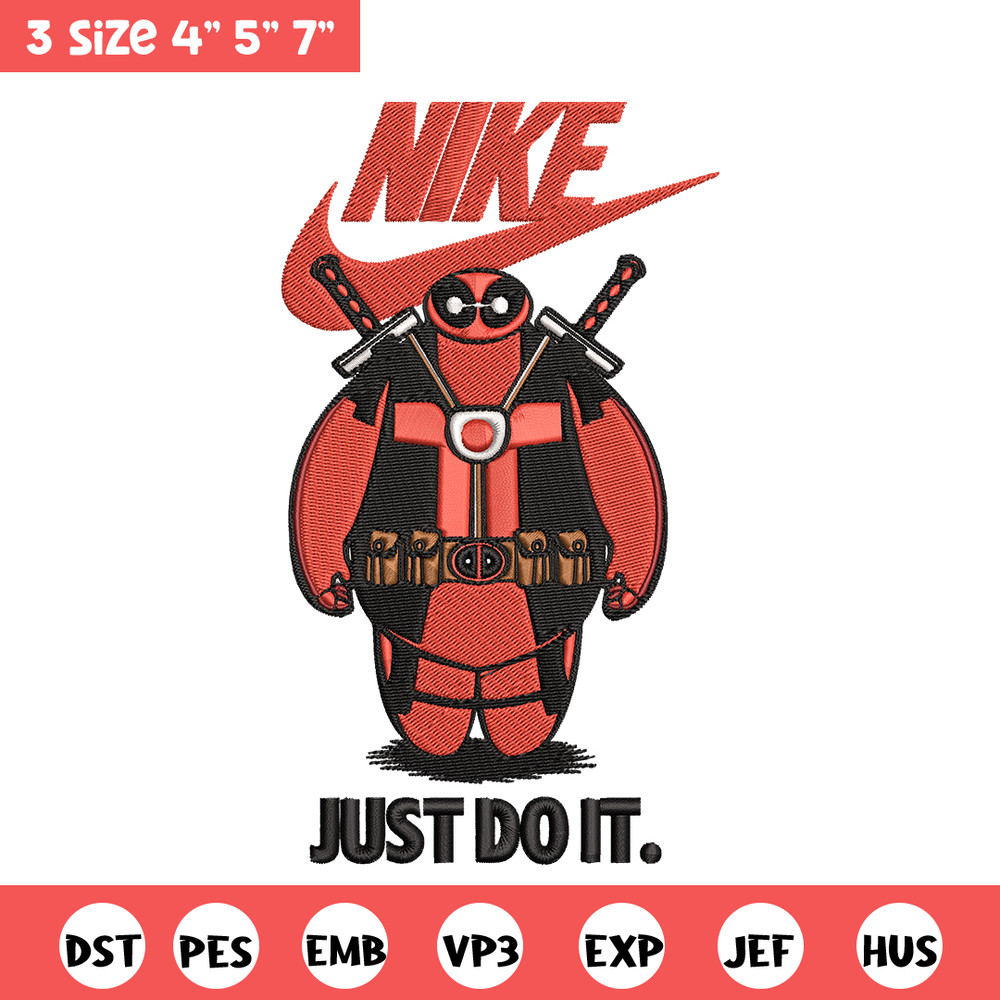 Deadpool funny Nike Embroidery design, Deadpool funny Embroidery, Nike design, Embroidery file, Instant download..jpg