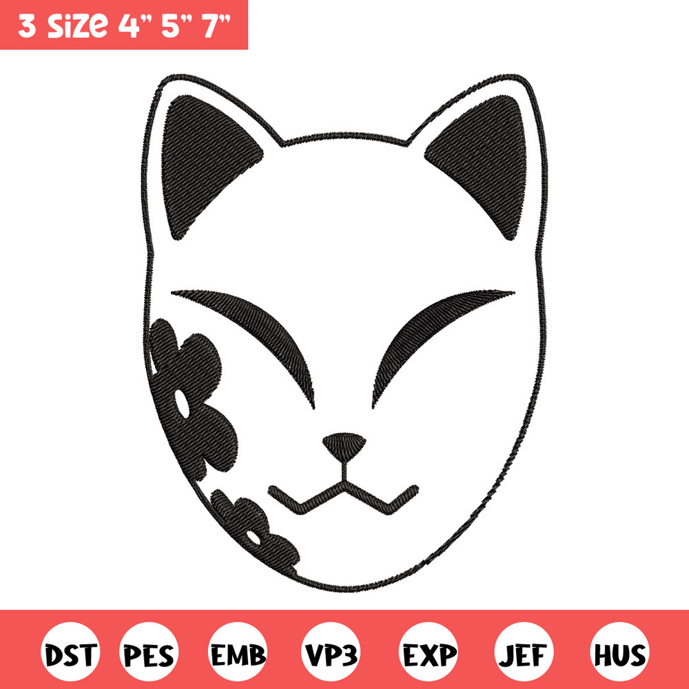Demon Slayer mask Embroidery Design, Demon slayer Embroidery, Embroidery File, Anime Embroidery, Digital download.jpg