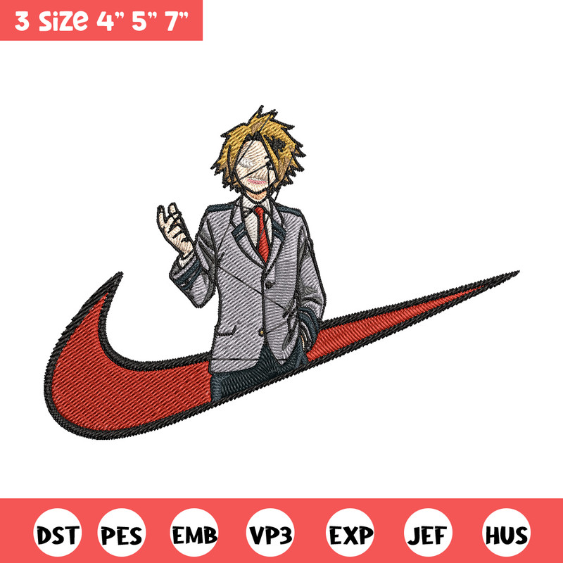 Denki x nike Embroidery Design, Mha Embroidery, Embroidery File, Nike Embroidery, Anime shirt, Digital download.jpg