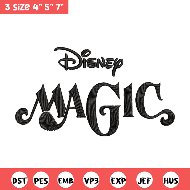 Disney Magic Embroidery Design, Disney logo Embroidery, Embroidery File, Embroidery design, Digital download..jpg