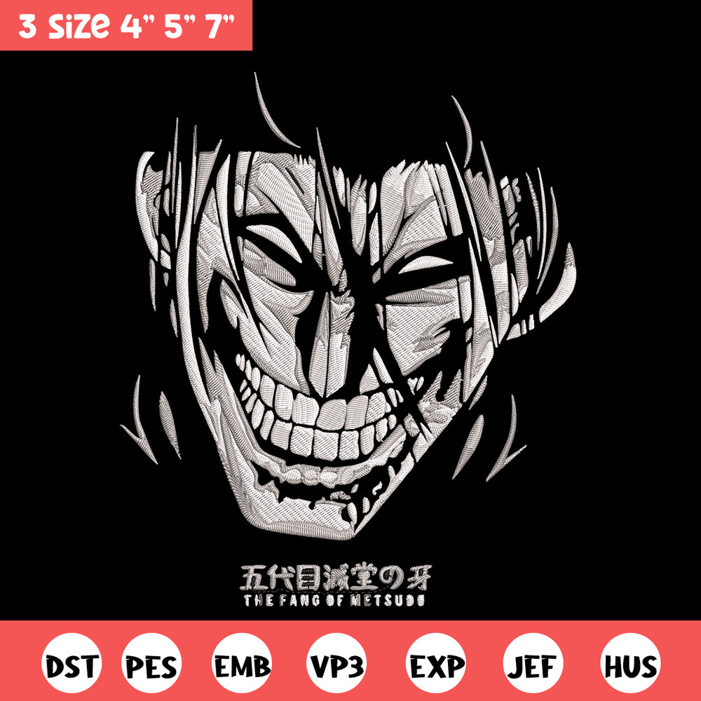 Eren Yeager Embroidery Design, Aot Embroidery, Embroidery File, Anime Embroidery, Anime shirt, Digital download..jpg
