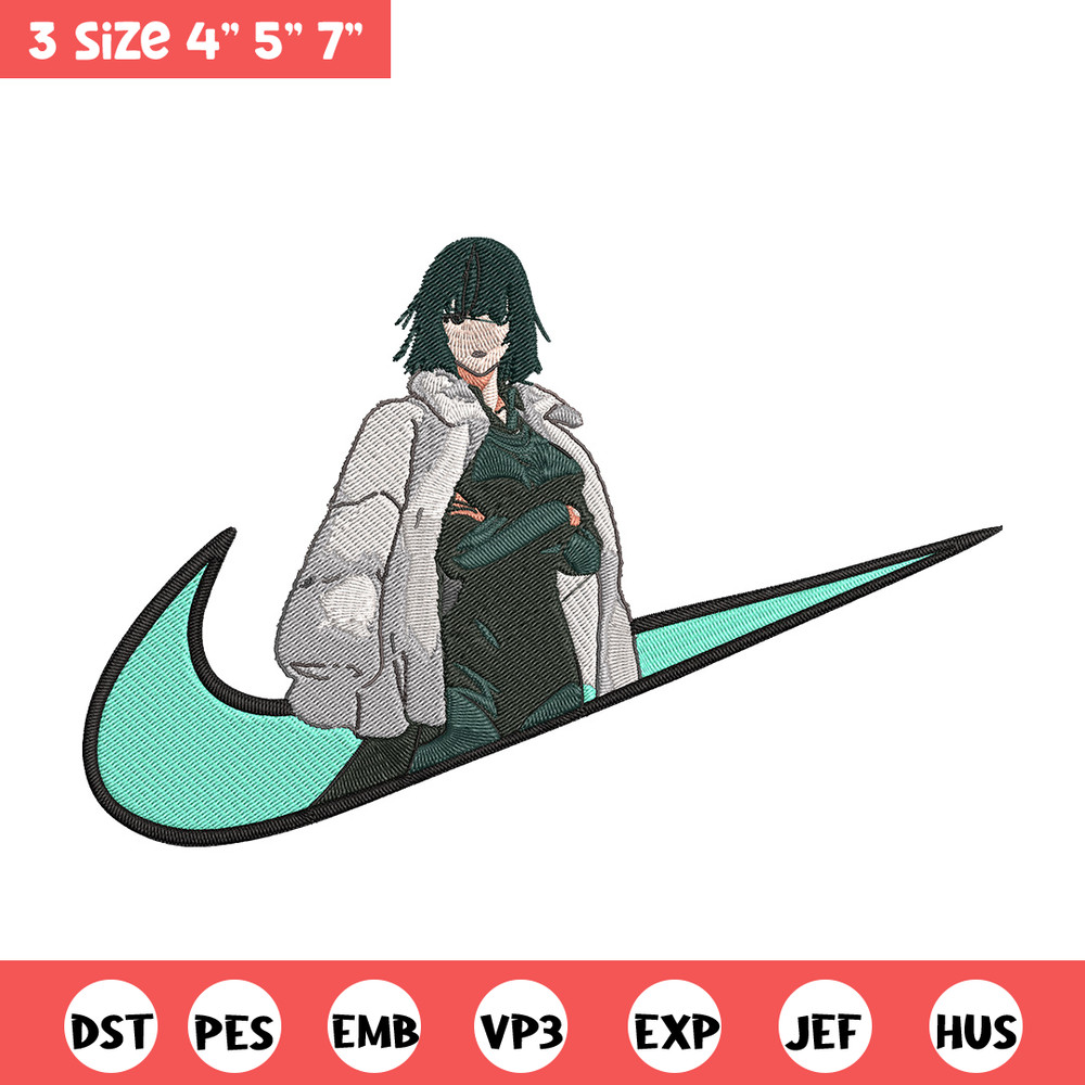 Fubuki nike Embroidery Design,One punch man Embroidery, Embroidery File, Nike Embroidery,Anime shirt,Digital download.jpg