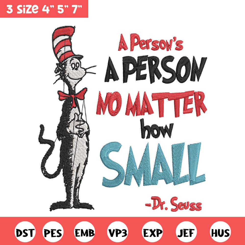 A person's no matter how small Dr Seuss Embroidery Design, Dr Seuss Embroidery, Embroidery File, Digital download..jpg