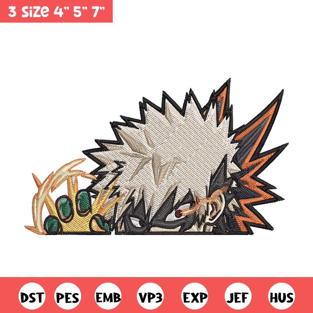 Bakugo Peeker Embroidery Design, Mha Embroidery, Embroidery File, Anime Embroidery, Anime shirt, Digital download..jpg