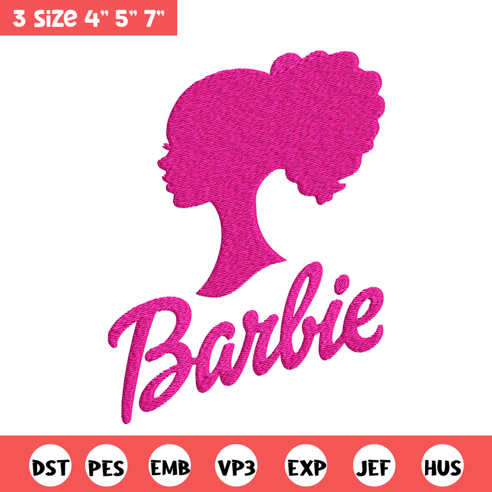 Barbie logo and her Embroidery, Barbie logo Embroidery, logo design, Embroidery File, logo shirt, Digital download..jpg