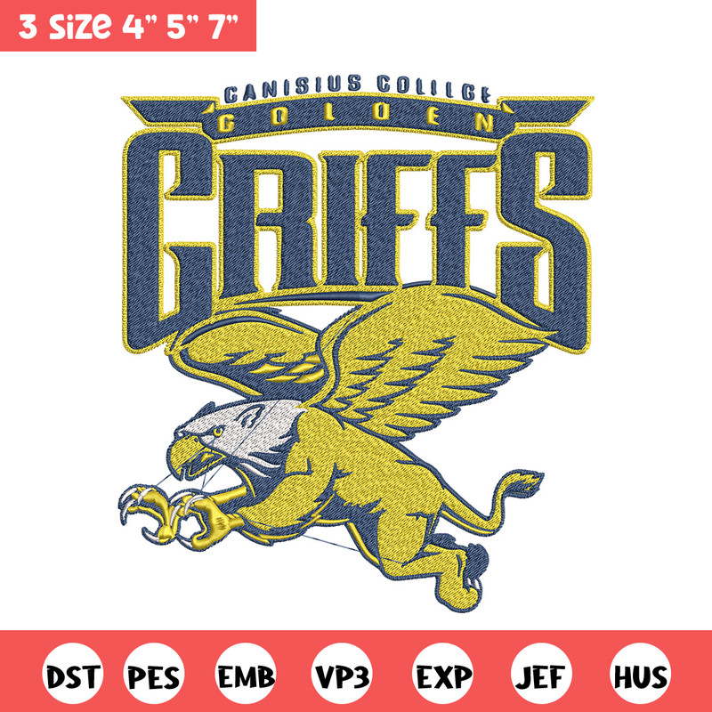 Canisius College logo embroidery design, Hockey embroidery, Sport embroidery, logo sport embroidery, Embroidery design.jpg