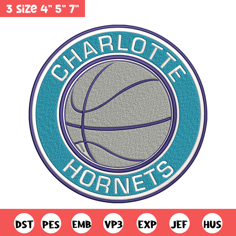 Charlotte Hornets Logo embroidery design, NBA embroidery, Sport embroidery, Embroidery design, Logo sport embroidery..jpg