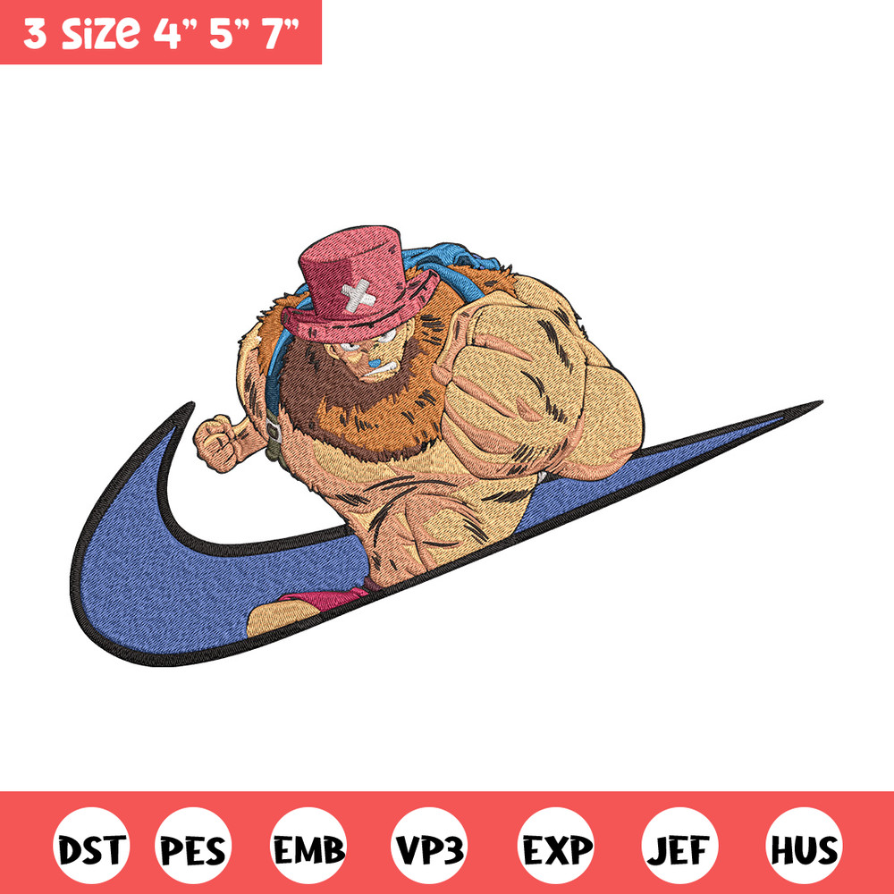 Choper x nike Embroidery Design, One piece Embroidery, Embroidery File, Nike Embroidery, Anime shirt, Digital download.jpg