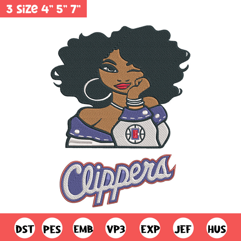 Clippers girl embroidery design, NBA embroidery,Sport embroidery,Embroidery design,Logo sport embroidery.jpg