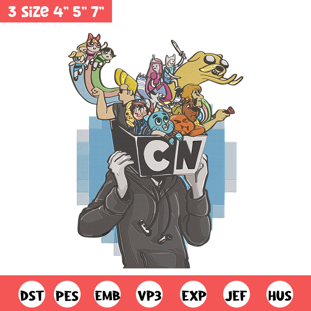 CN character Embroidery Design, CN cartoon Embroidery, Embroidery File, Anime Embroidery, Anime shirt, Digital download.jpg