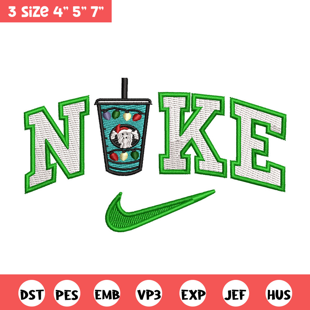 Cup green x nike embroidery design, Cup embroidery, Nike design, Embroidery shirt, Embroidery file, Digital download.jpg