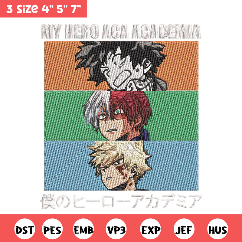 Deku friends Embroidery Design, Mha Embroidery, Embroidery File, Anime Embroidery, Anime shirt, Digital download.jpg
