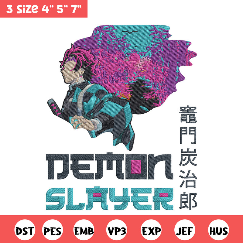Demon slayer Embroidery Design,Demon slayer Embroidery,Embroidery File,Anime Embroidery,Anime shirt, Digital download..jpg
