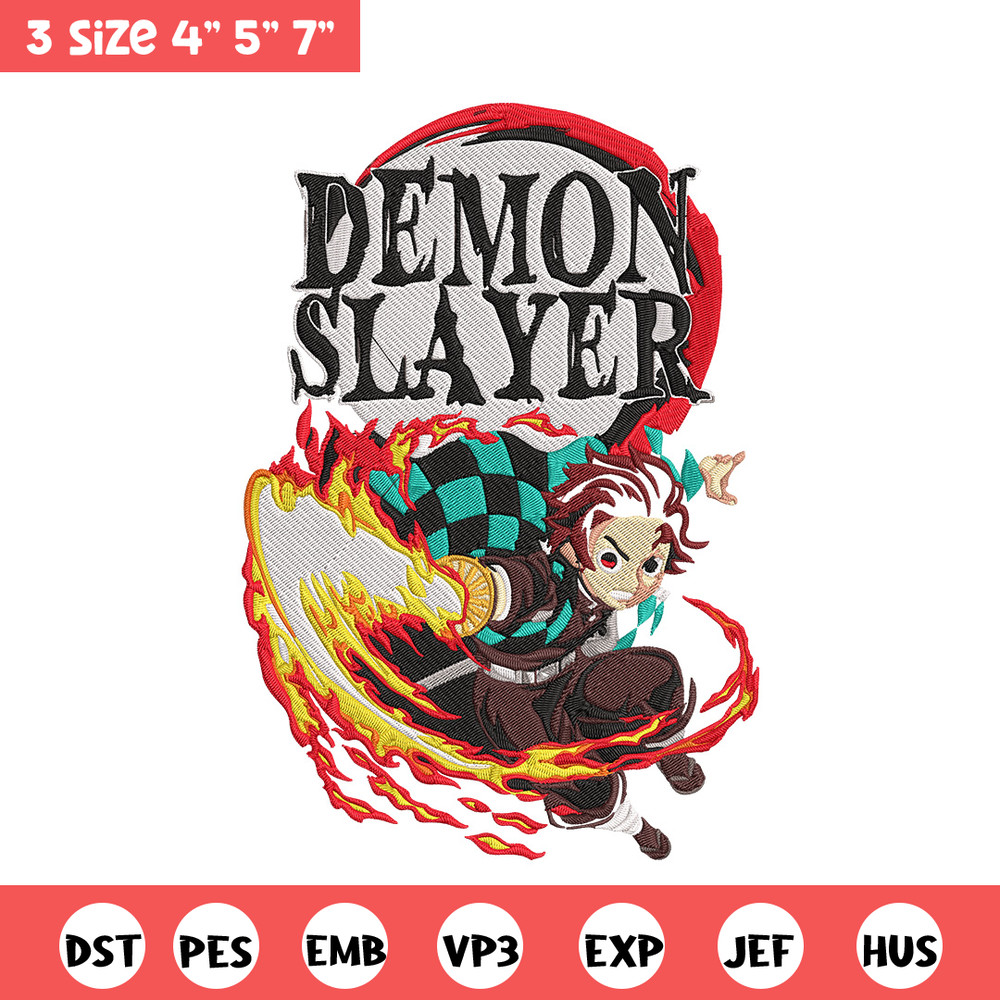 Demon slayer poster Embroidery Design, Demon slayer Embroidery, Embroidery File, Anime Embroidery, Digital download.jpg