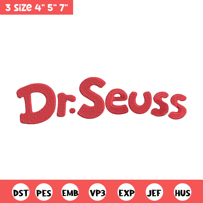 Dr seuss logo Embroidery Design, Dr seuss Embroidery, Embroidery File, Embroidery design, Digital download..jpg