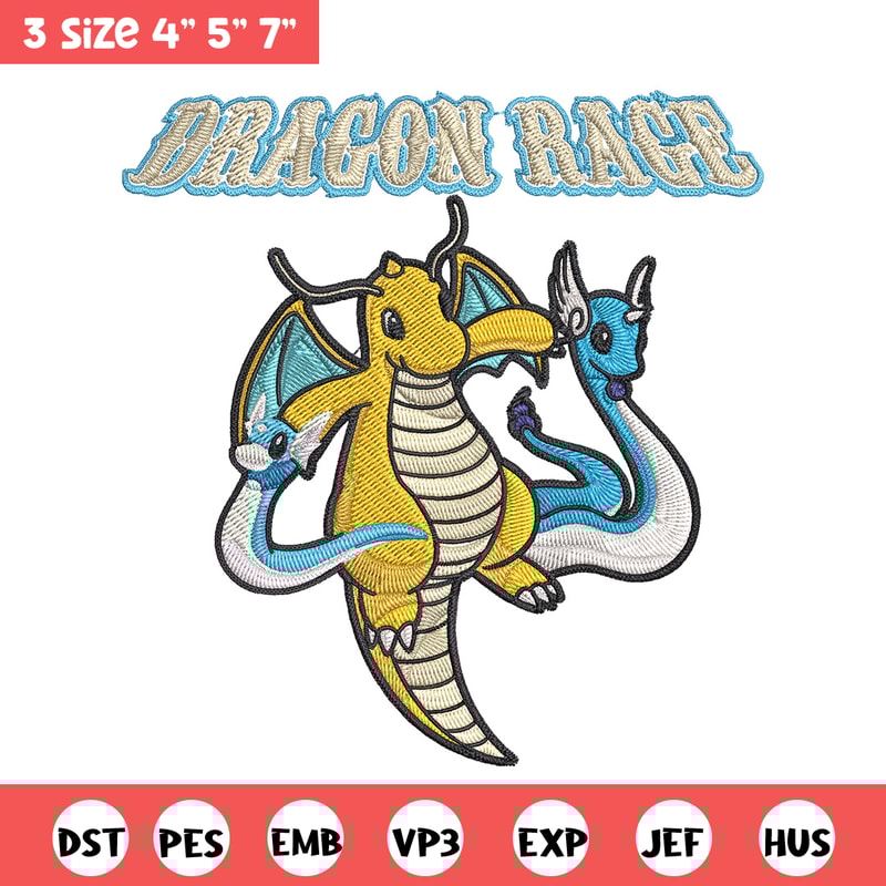 Dragonite Embroidery Design, Pokemon Embroidery, Embroidery File, Anime Embroidery,Anime shirt, Digital download.jpg