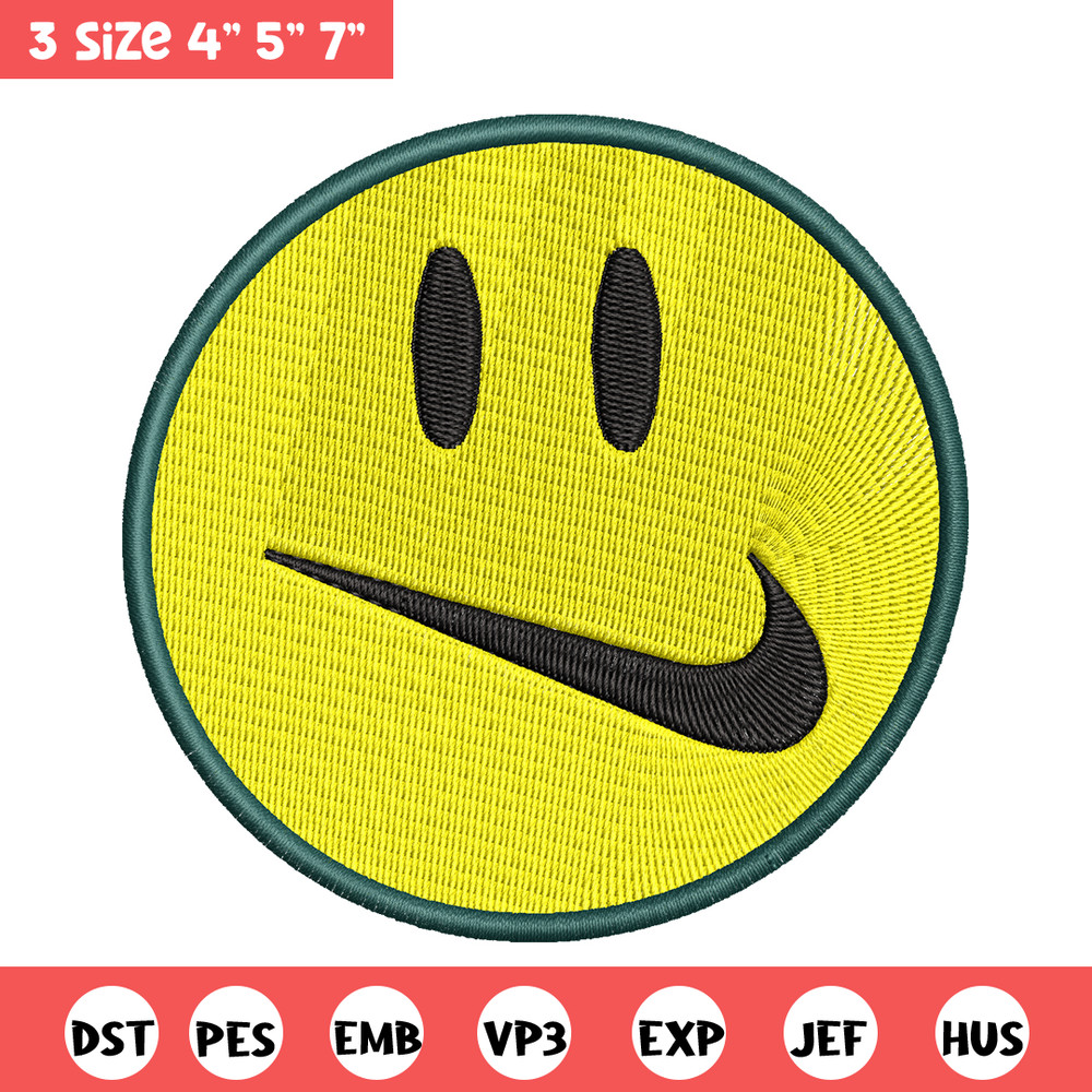 Emoji smile swoosh embroidery design, Emoji embroidery, logo design, embroidery file, logo shirt, Digital download.jpg
