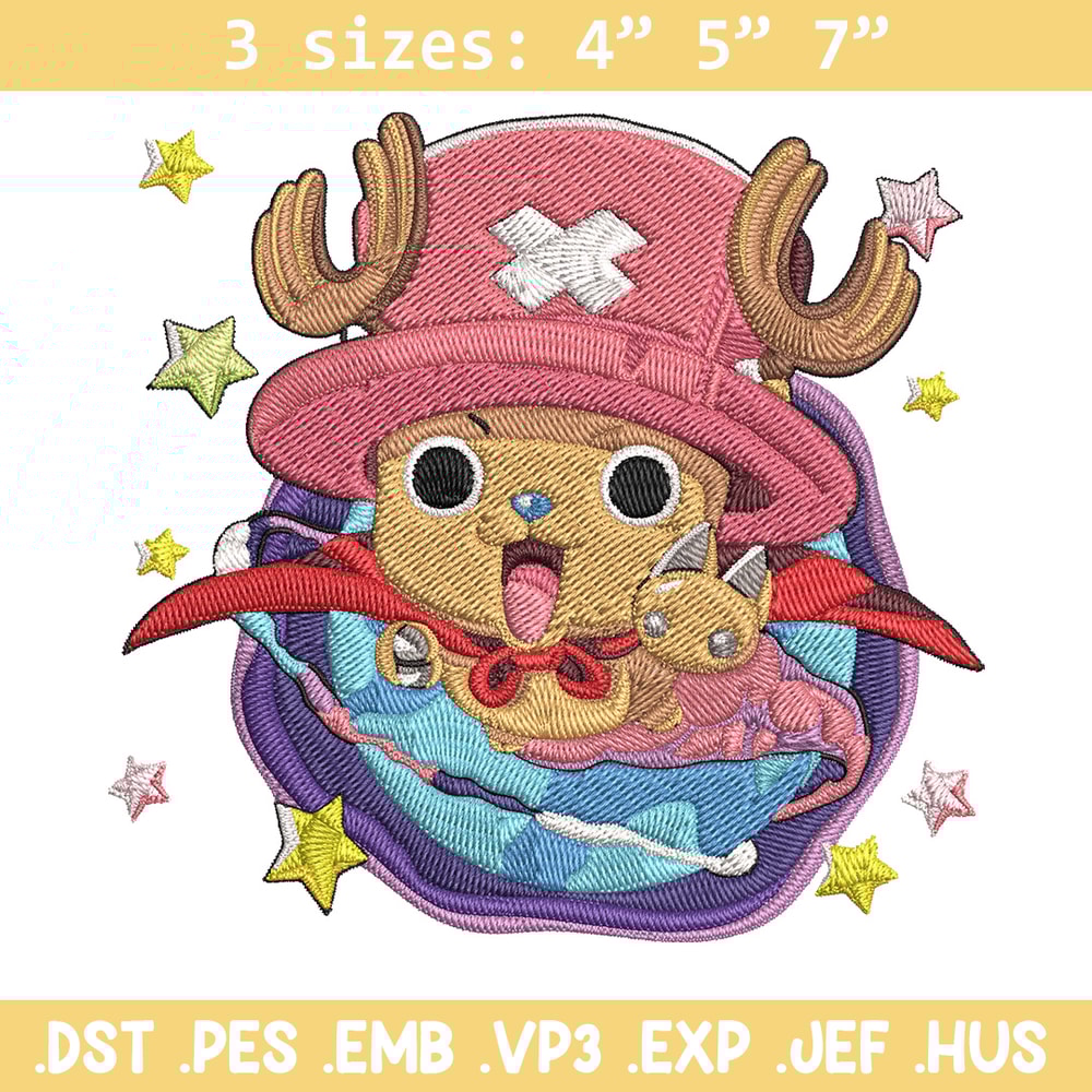 Chopper cute Embroidery Design,One piece Embroidery, Embroidery File, Anime Embroidery, Anime shirt, Digital download.jpg