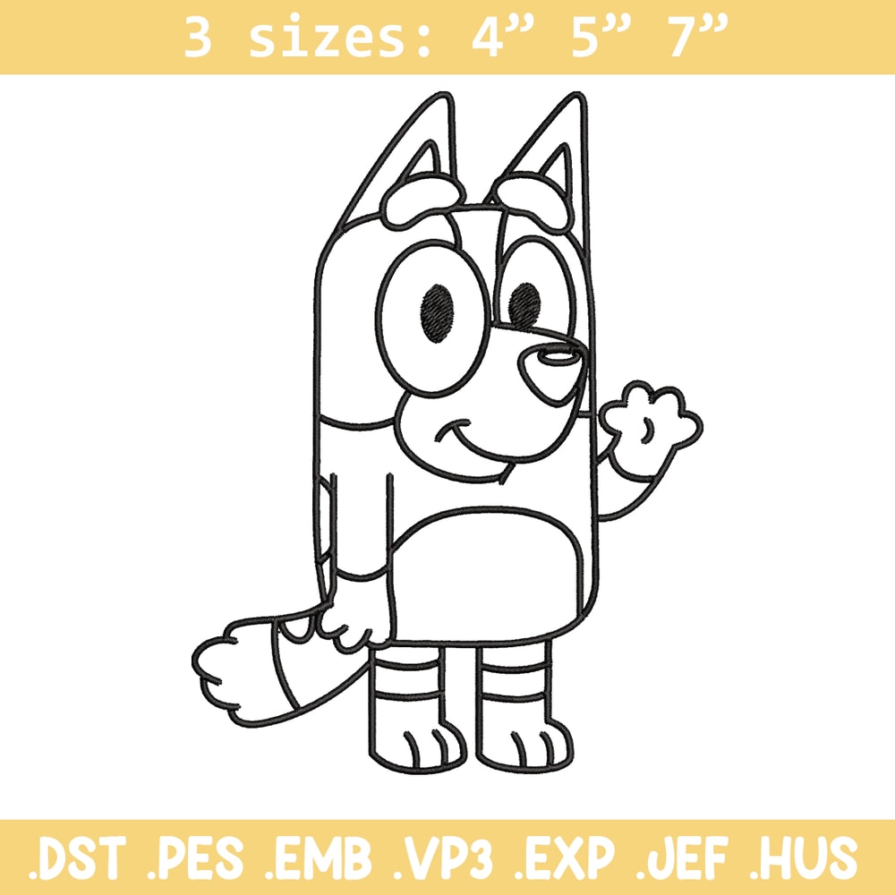 Dad Bluey Coloring Pages Embroidery, Bluey Embroidery, Embroidery File, cartoon design, cartoon shirt, Digital download..jpg