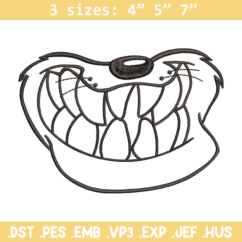 Dog black white embroidery design, cartoon embroidery, cartoon design, Embroidery file, cartoon shirt, Instant download.jpg