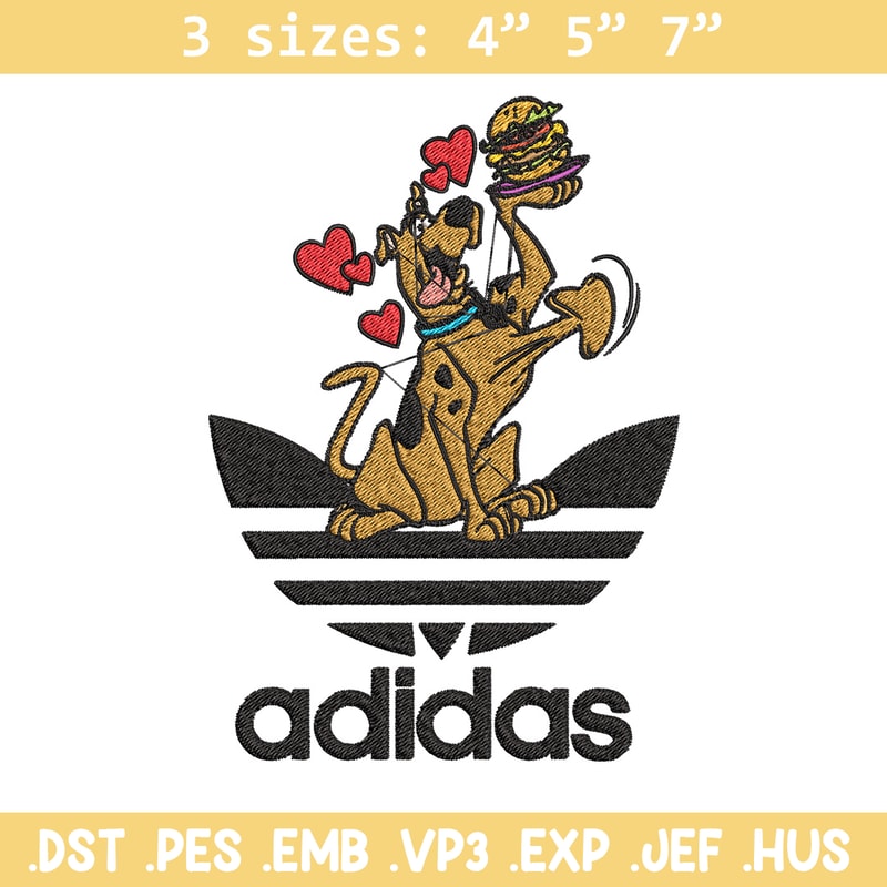 Dog love adidas Embroidery Design, Adidas Embroidery, Embroidery File, Brand Embroidery, Logo shirt, Digital download.jpg