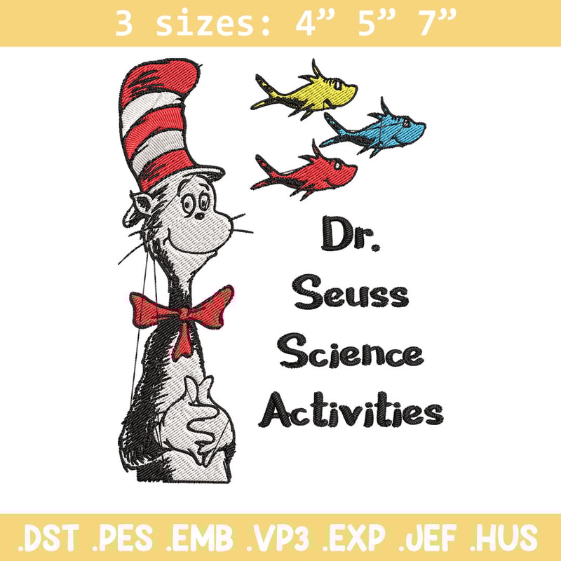 Dr Seuss Science activities Embroidery Design, Dr Seuss Embroidery, Embroidery File, Embroidery design, Digital download.jpg