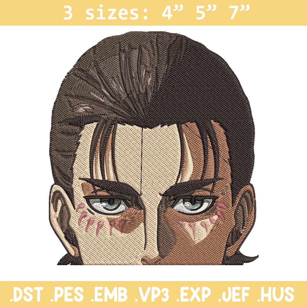 Eren Peeker Embroidery Design, Aot Embroidery, Embroidery File, Anime Embroidery, Anime shirt, Digital download..jpg