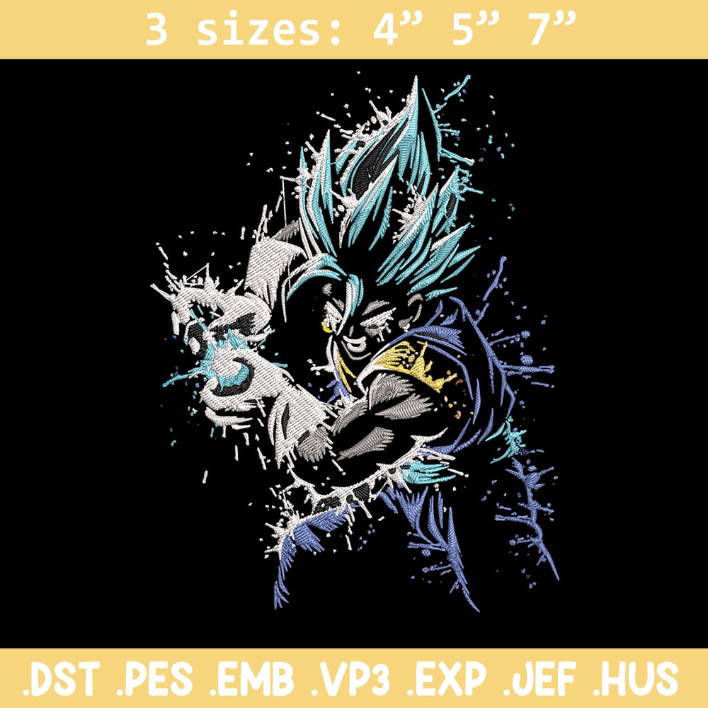 Gogeta Embroidery Design, Dragonball Embroidery, Embroidery File, Anime Embroidery, Anime shirt, Digital download.jpg