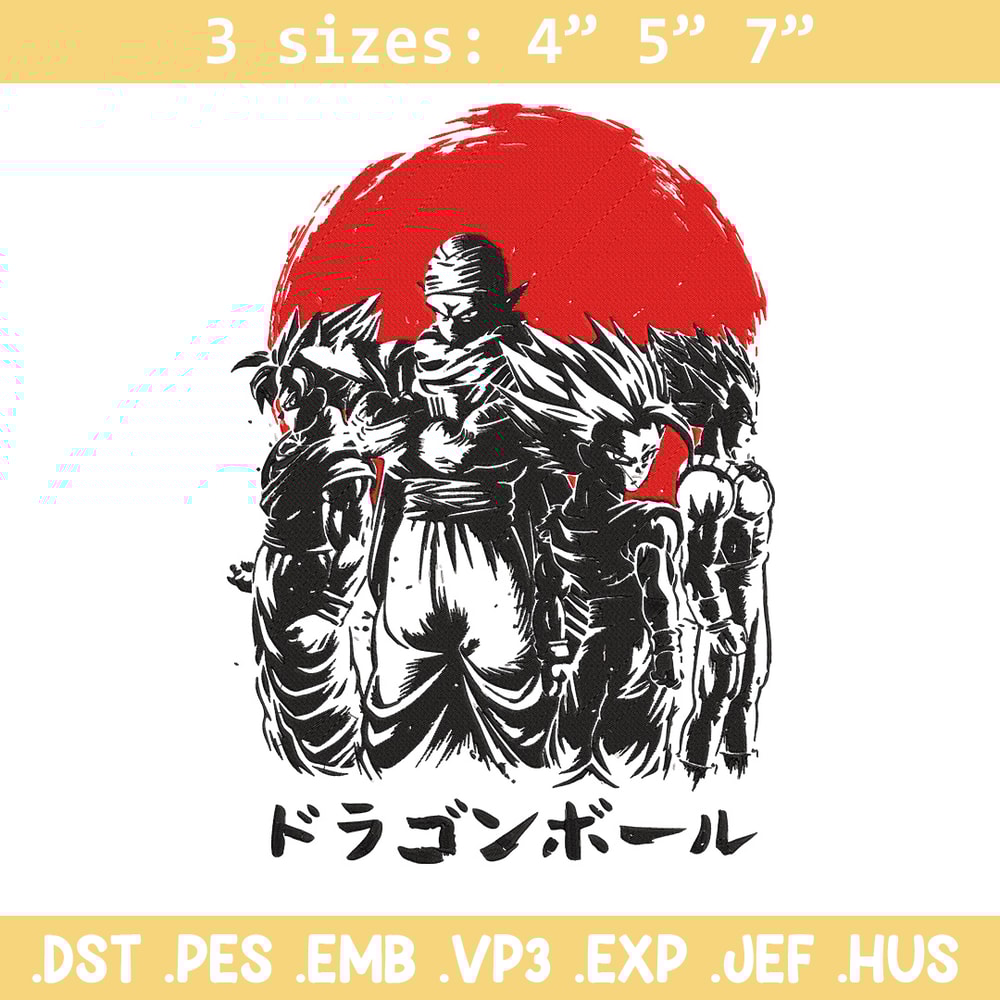 Goku friends Embroidery Design, Dragonball Embroidery, Embroidery File, Anime Embroidery, Anime shirt, Digital download.jpg