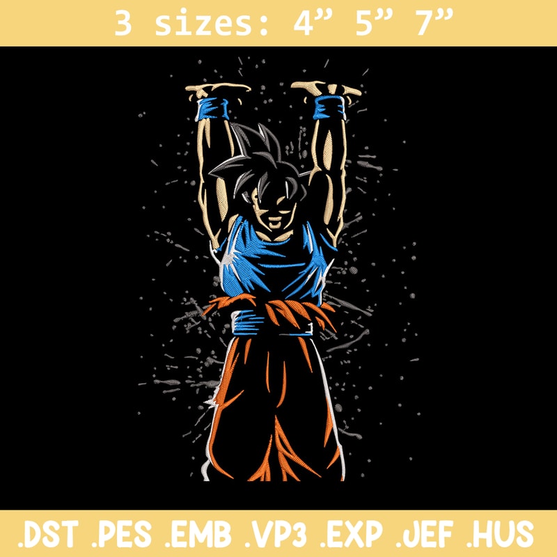 Goku genkidama Embroidery Design, Dragonball Embroidery,Embroidery File, Anime Embroidery, Anime shirt, Digital download.jpg
