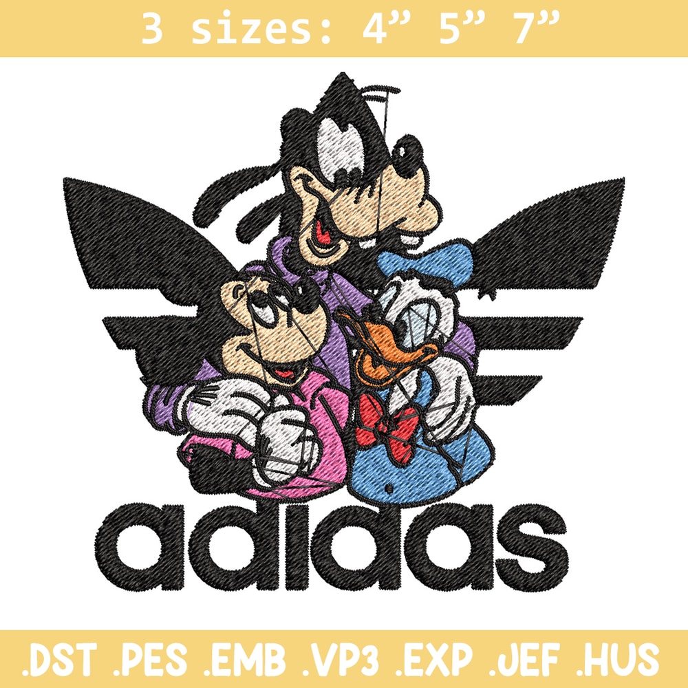 Goofy friends Embroidery Design, Adidas Embroidery, Brand Embroidery, Embroidery File,Logo shirt,Digital download.jpg