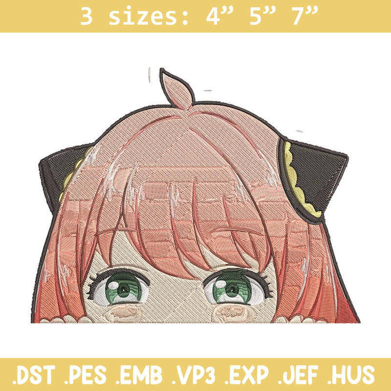 Anya Peek Embroidery Design, Spy x family Embroidery, Embroidery File, Anime Embroidery, Anime shirt, Digital download.jpg