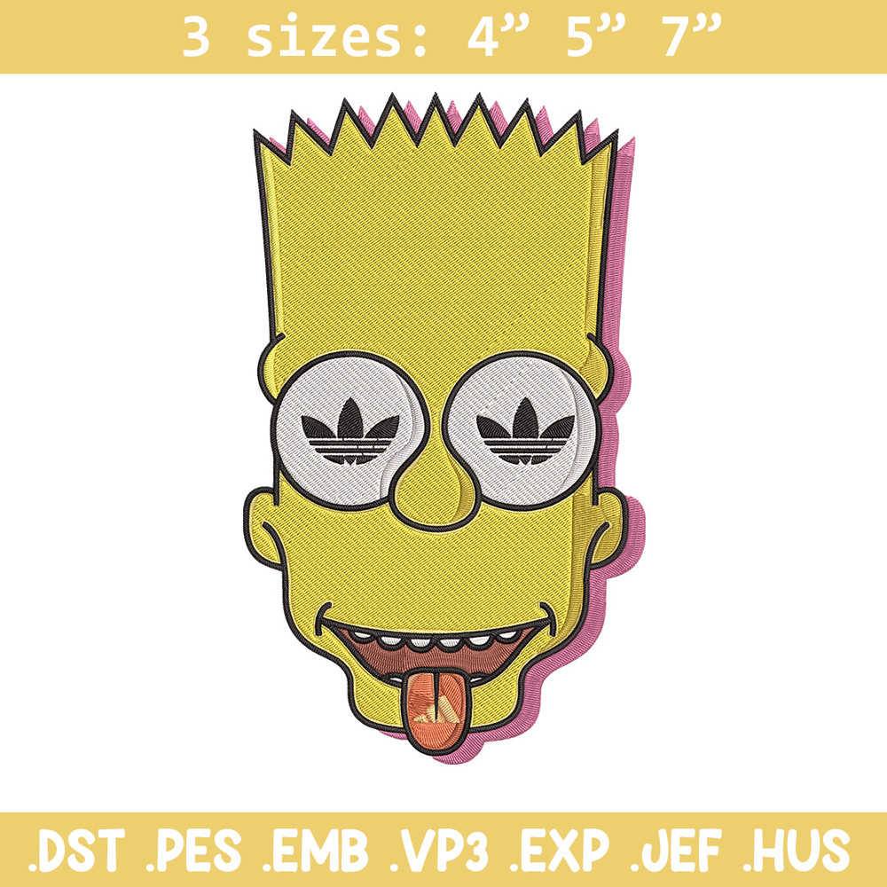 Bart x adidas Embroidery Design, Simpson Embroidery, Embroidery File, Adidas Embroidery, Anime shirt, Digital download.jpg