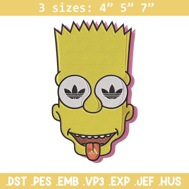 Bart x adidas Embroidery Design, Simpson Embroidery, Embroidery File, Adidas Embroidery, Anime shirt, Digital download.jpg