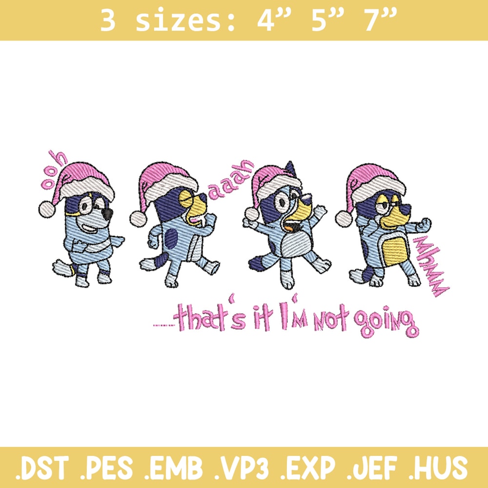 Bluey dance embroidery design, Bluey embroidery, Chrismas design, Embroidery file, Embroidery shirt,Digital download.jpg