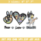 Bluey Peace Love bandit Embroidery design, Bluey cartoon Embroidery, cartoon design, Embroidery File, Instant download..jpg