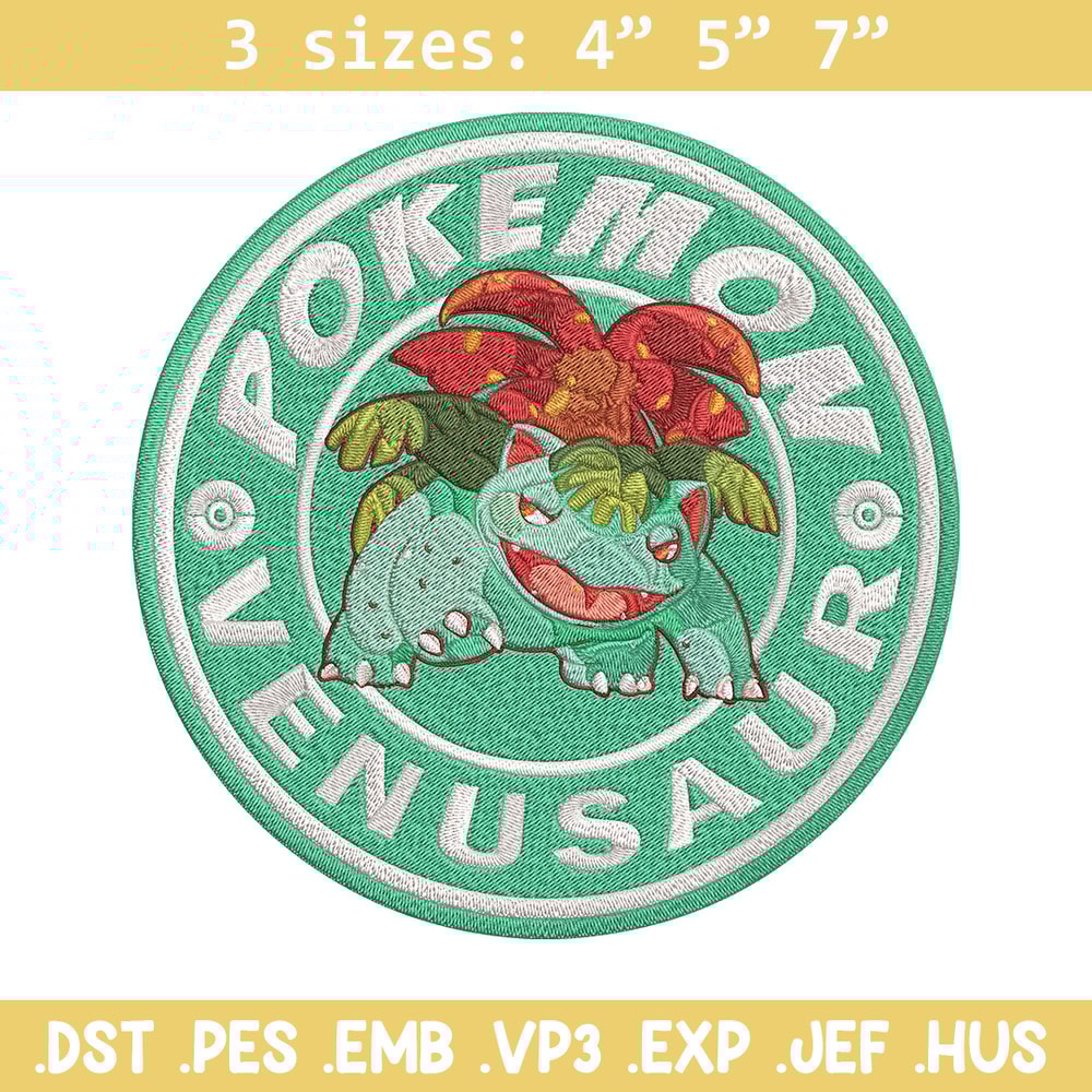 Bulbasaur poster Embroidery Design, Pokemon Embroidery, Embroidery File, Anime Embroidery, Anime shirt, Digital download.jpg