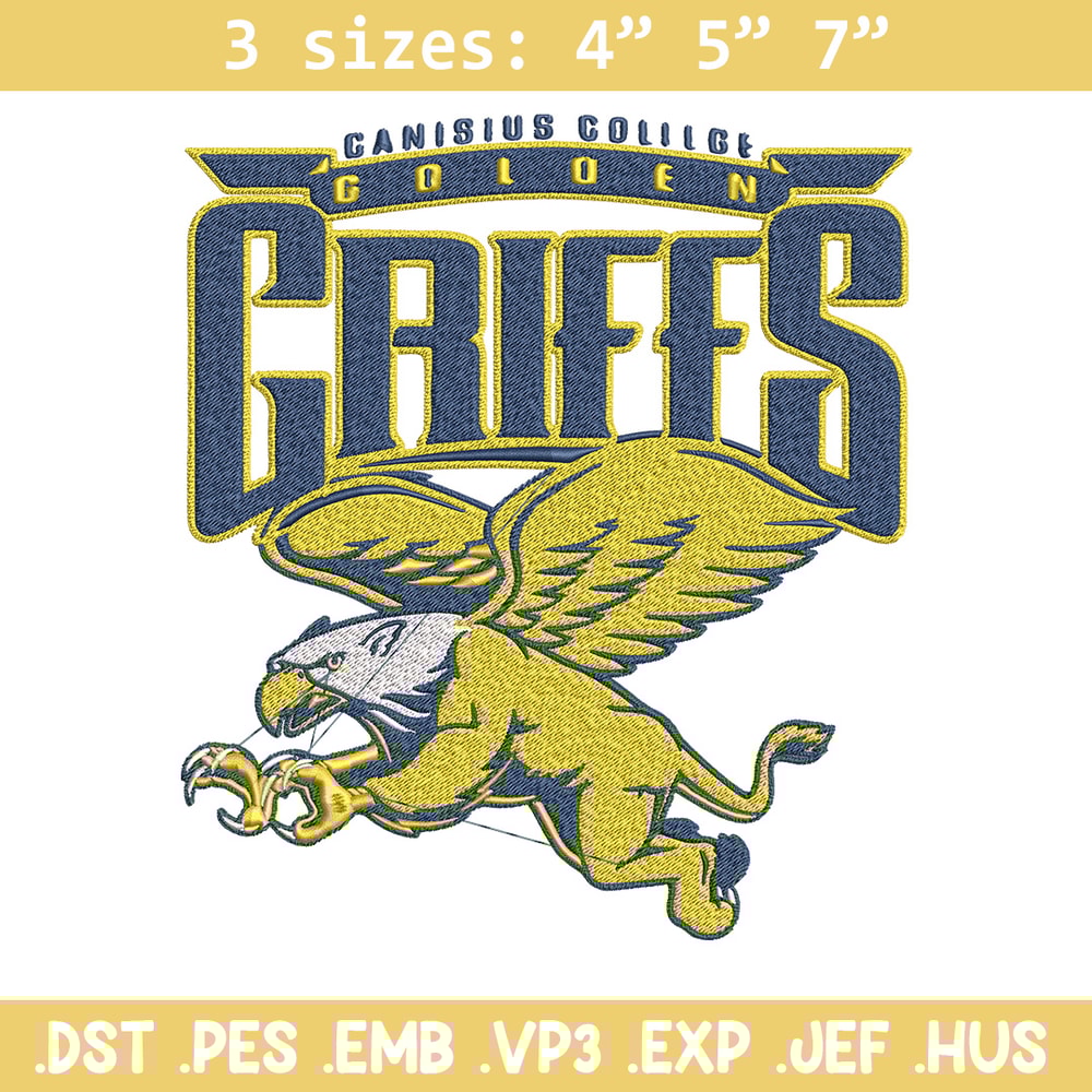 Canisius College logo embroidery design, Hockey embroidery, Sport embroidery, logo sport embroidery, Embroidery design.jpg